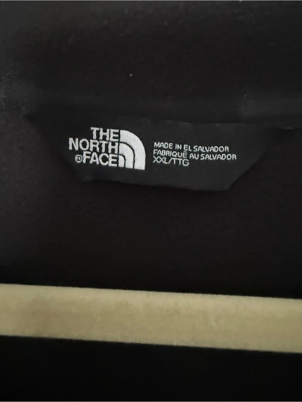 The North Face Black Fleece Pullover with Cream Trim